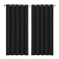 Detailed information about the product 2x Blockout Curtains Panels 3 Layers Eyelet Room Darkening 180x230cm Black