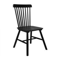 Detailed information about the product 2x Dining Chairs Kitchen Winsor Black