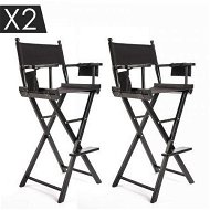 Detailed information about the product 2X Director Movie Folding Tall Chair 77cm DARK HUMOR