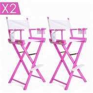 Detailed information about the product 2X Director Movie Folding Tall Chair 77cm PINK HUMOR