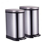 Detailed information about the product 2X Foot Pedal Stainless Steel Rubbish Recycling Garbage Waste Trash Bin 10L U
