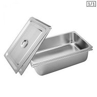 Detailed information about the product 2x Gastronorm GN Pan Full Size 1/1 GN Pan 15cm Deep Stainless Steel Tray With Lid.