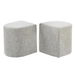 2X Ottoman Stool Linen Fabric Footstool Foot Rest Pouffe Pouf Seat - Cream Grey. Available at Crazy Sales for $109.95