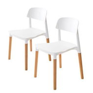 Detailed information about the product 2X Retro Belloch Stackable Dining Cafe Chair WHITE