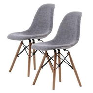 Detailed information about the product 2X Retro Dining Cafe Chair DSW GREY