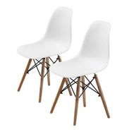 Detailed information about the product 2X Retro Dining Cafe Chair DSW WHITE