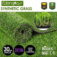 Detailed information about the product 2x15m Artificial Grass Synthetic Turf Fake Imitation False Faux Green Lawn Roll 32mm Child Pet Friendly for Backyard Balcony Garden Patio