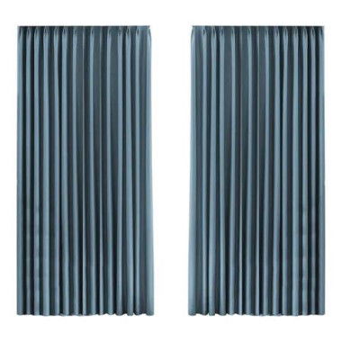 2XBlockout Curtains Chenille 240x250 Blue