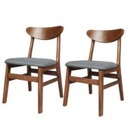 Detailed information about the product 2xDining Chairs Kitchen Chair Brown 2Pack