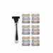 3 Blade Razor, Plastic Anti slip Men Manual Refill Cartridges razors, Reusable Face Care Tool for Men and Women 19 Cartridges refill, Orange. Available at Crazy Sales for $9.95