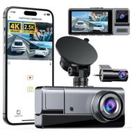 Detailed information about the product 3 Channel WiFi Dash Cam Front and Rear Inside, 4K+1080P+1080P Dash Camera for Cars Front and Rear 24H Parking Mode App Control