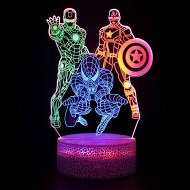 Detailed information about the product 3 Color Changing Night Lamp, 3D Visual Illusion Heros LED Lamp for Kids Toy Christmas Birthday Gifts Heros