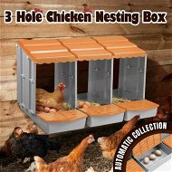 Detailed information about the product 3 Hole Chicken Nesting Box Hen Chook Roll Away Modular Laying Boxes Poultry Perch Egg Coop Nest House Plastic