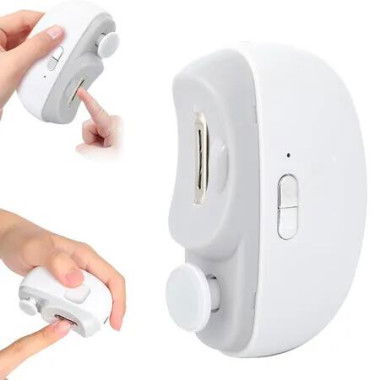 3 in 1 Automatic Electric Nail Clipper Trimmer with Polishing for Fingers and Toes with 2 Adjustable Speeds for Seniors Kids White