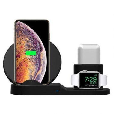 3-in-1 Qi Wireless Charger Holder For IPhone X/8/8 Plus AirPods