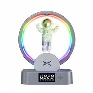 Detailed information about the product 3 in-1 Magnetic Levitation Astronaut Bluetooth Speaker Alarm Clock with Night Light for Bedroom Home Office Decor for Kids Adults (Silver)