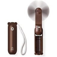 Detailed information about the product 3-in-1 Mini Handheld Fan Portable Small Pocket Fan USB Rechargeable Fan (14-21 Working Hours) With Power Bank Flashlight Feature For Eyelash Makeup Outdoor - Dark Brown.
