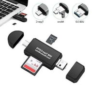 Detailed information about the product 3-in-1 OTG Card Reader for Type-C and Micro-USB Devices: Easily Transfer Files Between Your Devices and Memory Cards