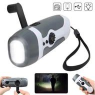 Detailed information about the product 3-in-1 Outdoor Multi-Tool: Hand Crank Dynamo Flashlight, FM Radio, and LED Camping Light for Adventure and Emergencies