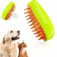 Detailed information about the product 3-in-1 Spray Cat Grooming Brush with Steam, Massage, and Self-Cleaning Features Remove Tangled & Loose Hair-Green