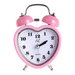 3 Inches Cute Twin Bell Loud Alarm Clock Silent Analog Quartz Nightlight Tableclock Battery Operated for Kids, Seniors, Heavy Sleepers. Available at Crazy Sales for $9.95