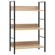 Detailed information about the product 3-Layer Book Shelf Oak 60x27.6x90.5 cm Engineered Wood