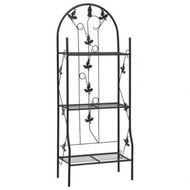 Detailed information about the product 3-Layer Plant Rack Black 52x28x128 Cm Iron