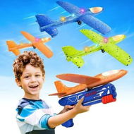 Detailed information about the product 3-Pack Airplane Launcher Toys for Boys & Girls Age 3+: LED Foam Gliders with 2 Flight Modes and Catapult Launchers