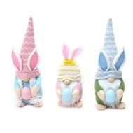 Detailed information about the product 3 Pack of Easter Gnome Bunny with Easter EggHandmade Gnome Faceless Plush Doll,Bunny Gnomes OrnamentsIndoor Spring DecorEaster Decorations Ornaments