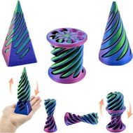 Detailed information about the product 3 Pack Spiral Cone Toy,3D Printed Spiral Cone Fidget Toy,Mini Vortex Thread Illusion Desktop Decor Souvenir Gift for Anxiety Relaxing,Multicolor