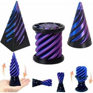 Detailed information about the product 3 Packs Impossible Cone,Spiral Cone Fidget Toy Impossible Pyramid Passthrough Toy,3D Printed Spiral Cone Fidget Toy,Desktop Deco Souvenir Gift
