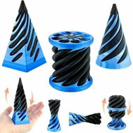 Detailed information about the product 3 Packs Impossible Cone,Spiral Cone Fidget Toy Impossible Pyramid Passthrough Toy,3D Printed Spiral Cone Fidget Toy,Desktop Deco Souvenir Gift