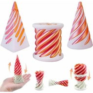 Detailed information about the product 3 Packs Impossible Cone,Spiral Cone Fidget Toy Impossible Pyramid Passthrough Toy,3D Printed Spiral Cone Fidget Toy,Desktop Deco Souvenir Gift