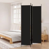 Detailed information about the product 3-Panel Room Divider Black 150x220 Cm Fabric