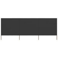 Detailed information about the product 3-panel Wind Screen Fabric 400x160 cm Anthracite