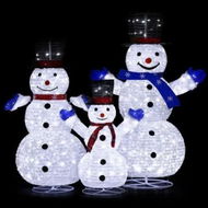 Detailed information about the product 3 PCS Christmas Lights 330 LED Fairy Light Snowman Decorations Jingle Jollys