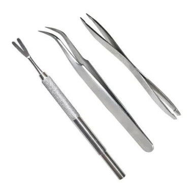 3 Pcs Tick Remover Tool Set Stainless Steel Tick Remover Kit for Cats and Dogs