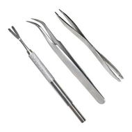 Detailed information about the product 3 Pcs Tick Remover Tool Set Stainless Steel Tick Remover Kit for Cats and Dogs
