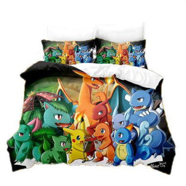 3 Piece 180*200cm Anime Bedding Set 1 Duvet Cover 2 Pillowcases Ultra Soft Comfortable Bed Set Cover for Kids Boys Teens Gifts