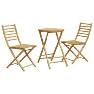 Detailed information about the product 3 Piece Bistro Set Bamboo