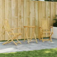 Detailed information about the product 3 Piece Bistro Set Bamboo