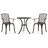 Detailed information about the product 3 Piece Bistro Set Cast Aluminium Bronze