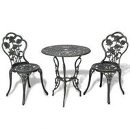 Detailed information about the product 3 Piece Bistro Set Cast Aluminium Green