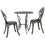 Detailed information about the product 3 Piece Bistro Set Cast Aluminium