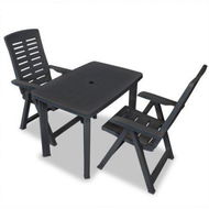 Detailed information about the product 3 Piece Bistro Set Plastic Anthracite