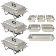 Detailed information about the product 3 Piece Chafing Dish Set Stainless Steel