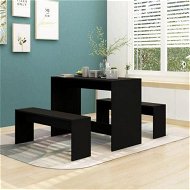Detailed information about the product 3 Piece Dining Set Black Engineered Wood