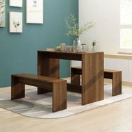 Detailed information about the product 3 Piece Dining Set Brown Oak Engineered Wood