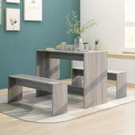 Detailed information about the product 3 Piece Dining Set Grey Sonoma Engineered Wood