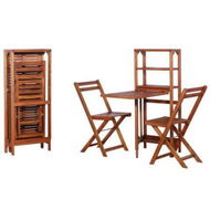 Detailed information about the product 3 Piece Folding Bistro Set Solid Acacia Wood